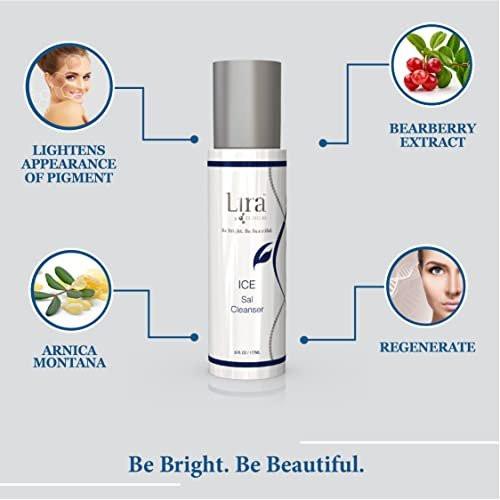 Lira Clinical ICE Sal Cleanser – Salicylsäure-Gesichtsreinigung mit Pflanzenstammzellen, Echinacea und Peptiden – Kühlendes, peelendes Gesichtswasser – Sanfte, klärende tägliche Gesichtsreinigung für unterwegs – 177 ml