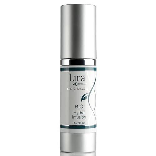 Lira Clinical BIO Hydra Infusion – Feuchtigkeitsspendendes Gesichtsserum mit Hyaluronsäure, Pflanzenstammzellen und Mineralien – Leichtes Gesichtsserum für glatte, erfrischte Haut – Reisegröße tägliche Hautpflege – 30 ml