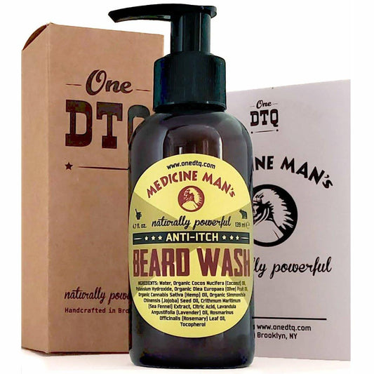 OneDTQ Beard Wash gegen juckenden Bart & Bartschuppen – Natürlich – Beruhigt, Pflegt, Reinigt Tiefenrein – 4,7 FL OZ