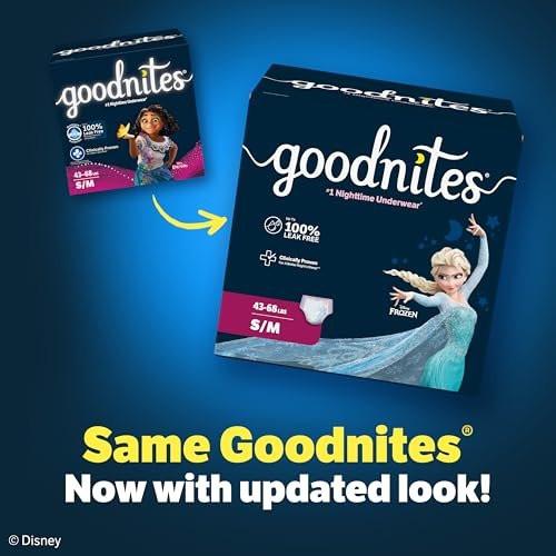 Goodnites Bettnässer-Unterhose für Mädchen, Größe S/M (19-31 kg), 14 Stück