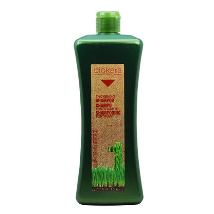 SALERM Biokera Natura Kräftigendes Shampoo mit Ginseng und Ginkgo Biloba – 1000 ml – Pflegt die Kopfhaut und stärkt geschwächtes Haar – Erfrischender Effekt