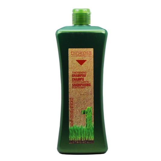 SALERM Biokera Natura Kräftigendes Shampoo mit Ginseng und Ginkgo Biloba – 1000 ml – Pflegt die Kopfhaut und stärkt geschwächtes Haar – Erfrischender Effekt