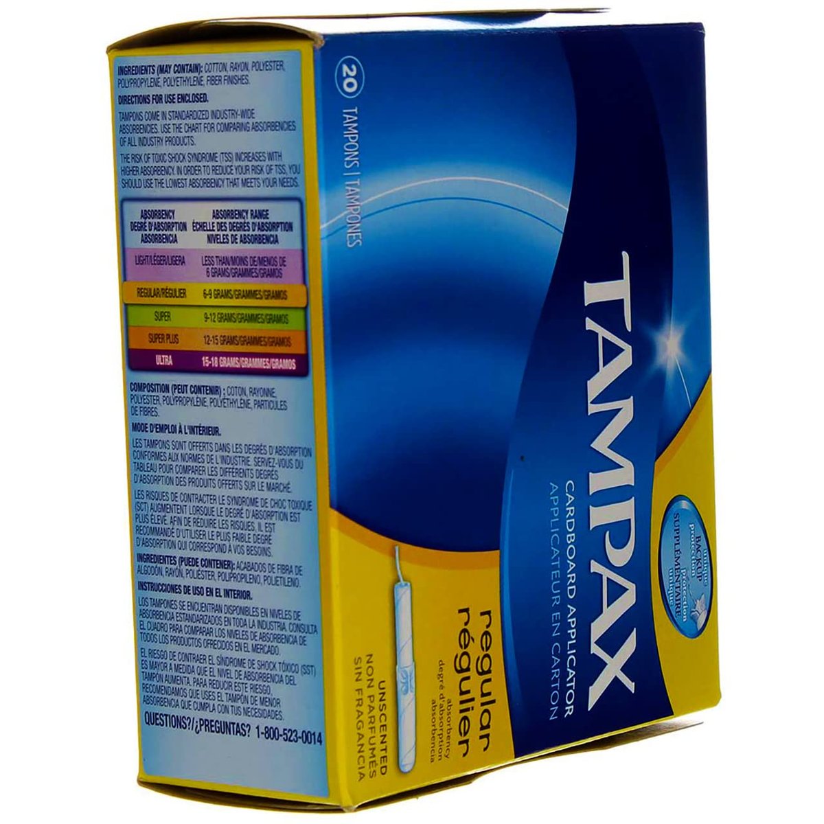 Tampax Tampons mit ausspülbarem Karton-Applikator - Regular - 20 Stück