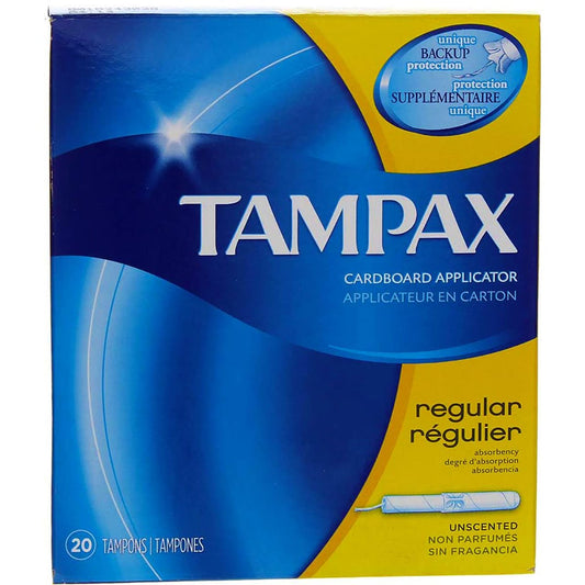 Tampax Tampons mit ausspülbarem Karton-Applikator - Regular - 20 Stück