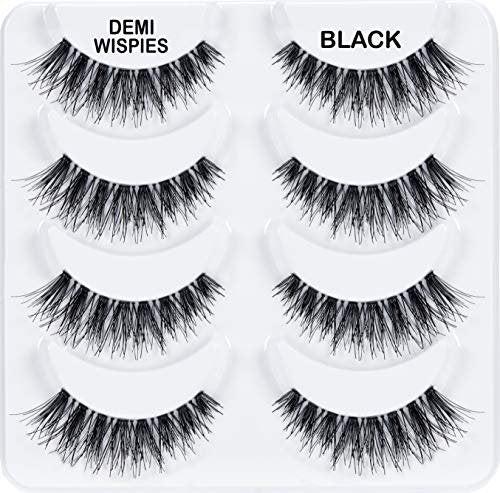 ARDELL Professional Natural Multipack - Demi Wispies Schwarz, 3er-Pack