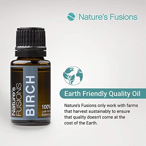 Nature's Fusions Süßes Birkenöl für Schmerzlinderung, Muskelentspannung und Hautpflege – 100% reines, therapeutisches Bio-Öl, 15 ml