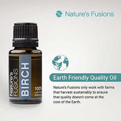 Nature's Fusions Süßes Birkenöl für Schmerzlinderung, Muskelentspannung und Hautpflege – 100% reines, therapeutisches Bio-Öl, 15 ml