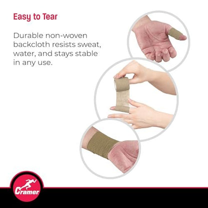 Cramer Eco-Flex Selbstklebende Stretchbandage, Beige, 4,5 m Rolle