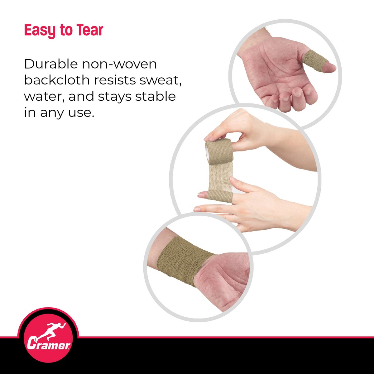 Cramer Eco-Flex Selbstklebende Stretchbandage, Beige, 4,5 m Rolle