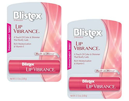 Blistex Lip Vibrance Lippenpflegestift, getönter Lippenschutz, 0,13 oz (Pack mit 2)