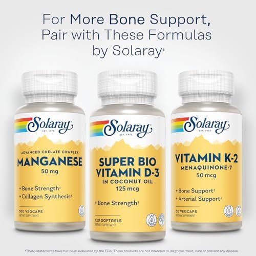 SOLARAY Super Bio Vitamin D3 in Kokosöl – D3 Vitamin 5000 IE – Knochen- und Immununterstützung – Laborgeprüft, ohne Soja – 60-Tage-Garantie – 120 Weichkapseln, 120 Portionen