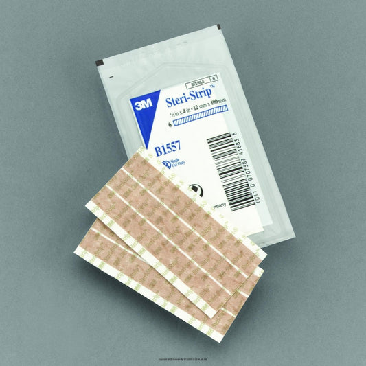 3M Steri-Strip Blend Tone Hautverschlussstreifen - Größe: 1/2" x 4" (12 x 100 mm) - 6 Streifen pro Umschlag