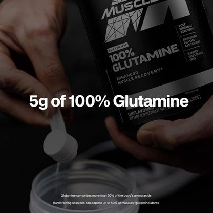 MuscleTech Glutamin-Pulver | 100% reines L-Glutamin-Pulver | Erholungsgetränk nach dem Training | L-Glutamin für Männer & Frauen | Muskelregeneration | Ungeschmackvoll (60 Portionen)