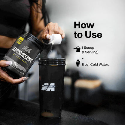 MuscleTech Kreatin Monohydrat Pulver, Platin Pure – Ungeschmacktes mikronisiertes Kreatin für Männer & Frauen – Nahrungsergänzungsmittel für Leistung, Muskelregeneration & Muskelaufbau (80 Portionen)