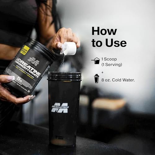 MuscleTech Kreatin Monohydrat Pulver, Platin Pure – Ungeschmacktes mikronisiertes Kreatin für Männer & Frauen – Nahrungsergänzungsmittel für Leistung, Muskelregeneration & Muskelaufbau (80 Portionen)
