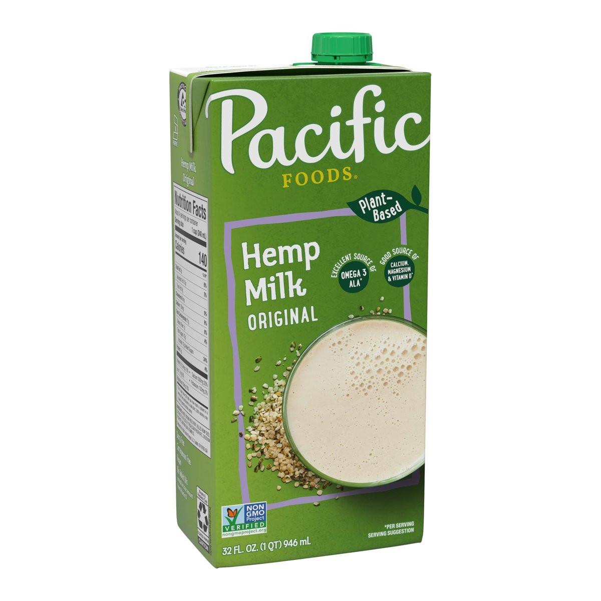 Pacific Foods Original Hanfmilch, Pflanzliche Milch, 946 ml Karton
