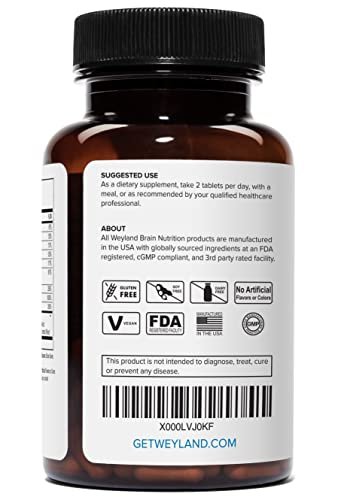 Weyland Brain Nutrition Energie | Pflanzlich gewonnenes Koffein | Kompletter B-Komplex & energieunterstützende Kräuter