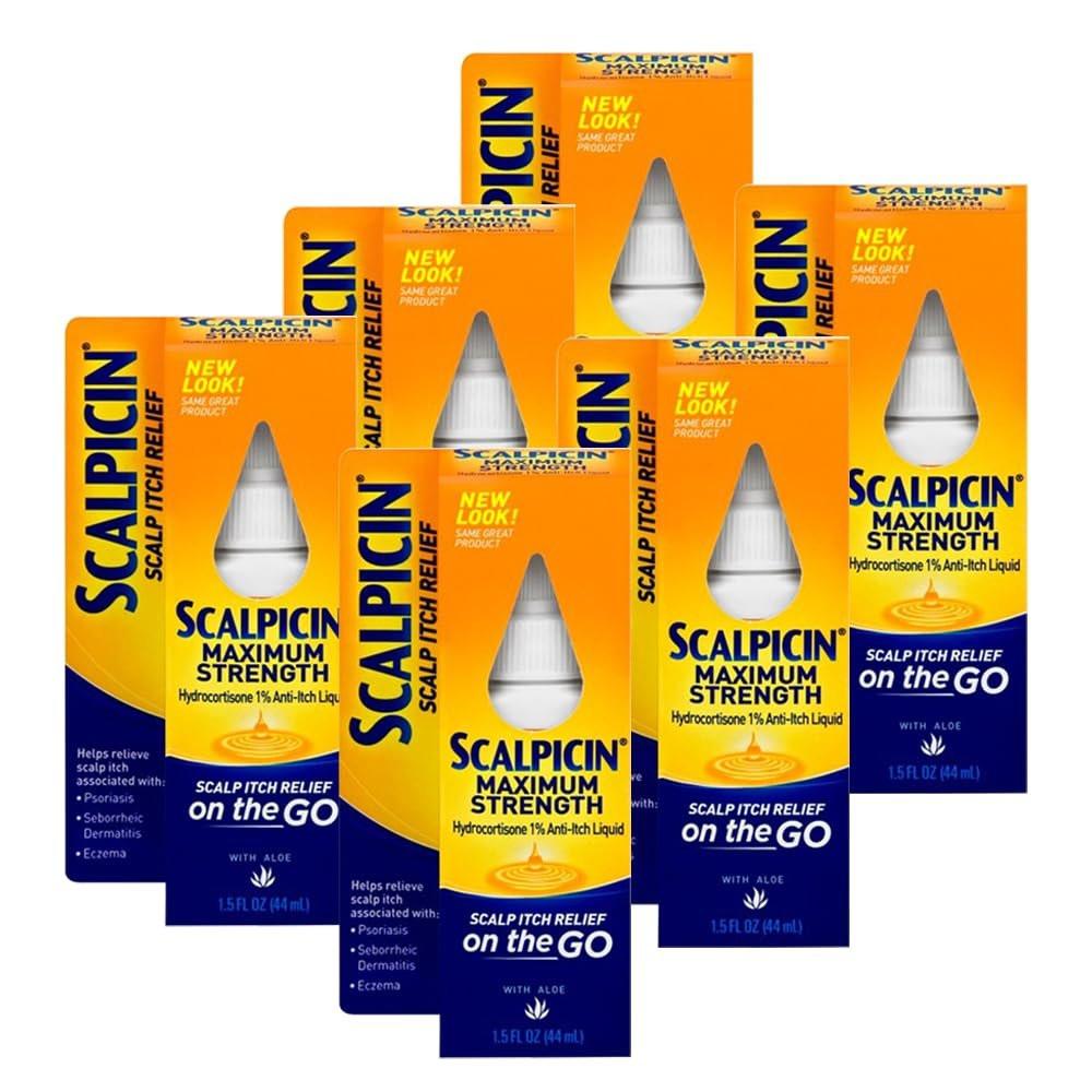 Scalpicin Maximum Stärke Kopfhaut Juckreiz Linderung, 1,5 Fl Oz (Packung mit 6)
