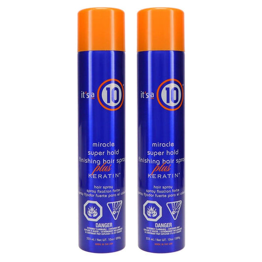 It's a 10 Miracle Super Hold Finishing Spray Plus Keratin, 295 ml (2er-Pack)
