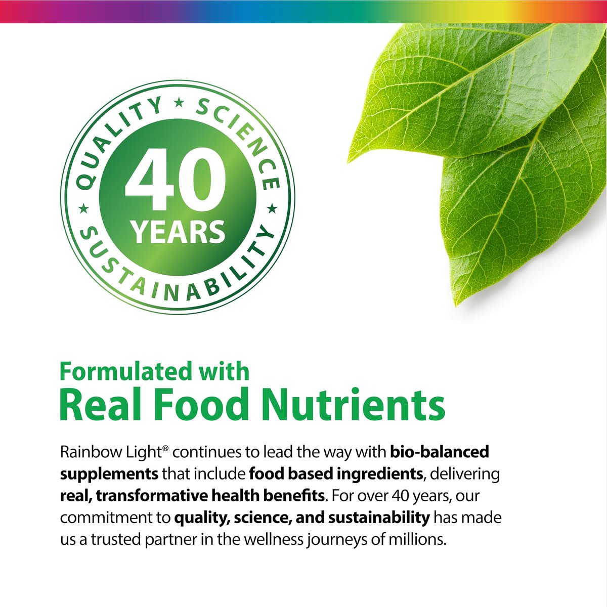 Rainbow Light Teen Multivitamin – 45 Kapseln für Jugendliche – mit DermaComplex, echten Lebensmitteln & Eisen – Probiotika & Enzyme – Unterstützung für Energie, Knochen & Immunsystem