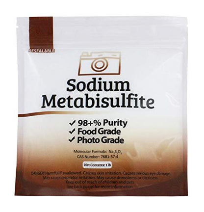 Duda Energy meta01 Natriummetabisulfit Lebensmittelqualität/Fotografiequalität 98,6+% Reinheit weißes Granulatkristalle, 1 Pfund
