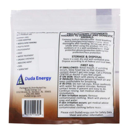 Duda Energy meta01 Natriummetabisulfit Lebensmittelqualität/Fotografiequalität 98,6+% Reinheit weißes Granulatkristalle, 1 Pfund