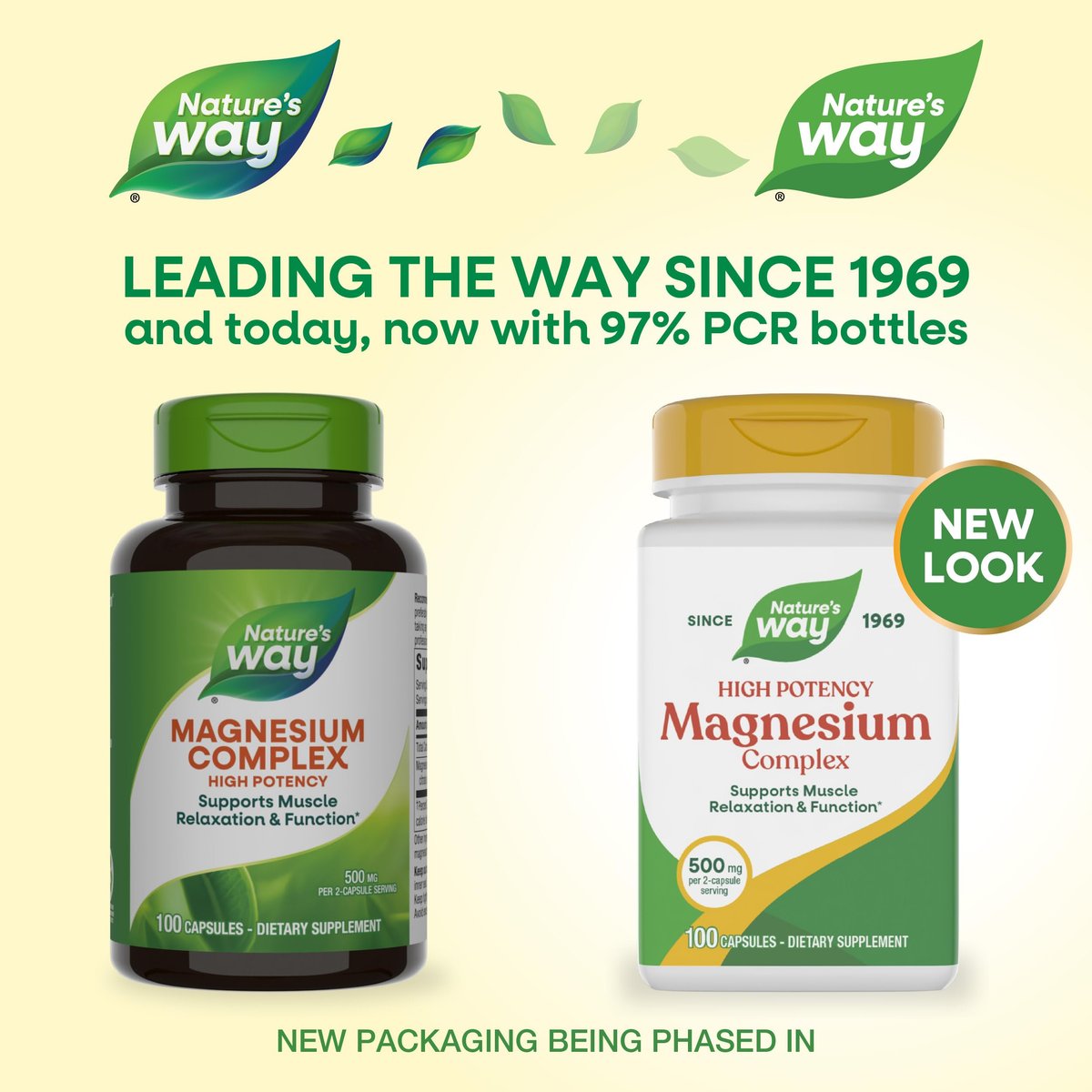 Nature's Way Magnesium-Komplex – Unterstützt Muskelentspannung* und ein Gefühl der Ruhe* – Magnesiumcitrat und -oxid, 100 Kapseln
