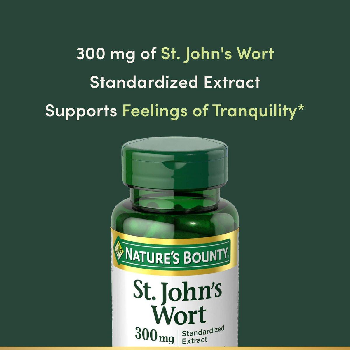 Nature's Bounty Johanniskraut 300 mg Kapseln – Pflanzliches Nahrungsergänzungsmittel zur Unterstützung einer positiven Stimmung, 100 Kapseln
