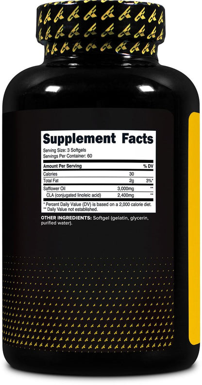 Primaforce CLA 2400 mg pro Portion (180 Weichkapseln) - Max CLA - für Männer und Frauen, nicht stimulierend, GMO-frei & glutenfrei