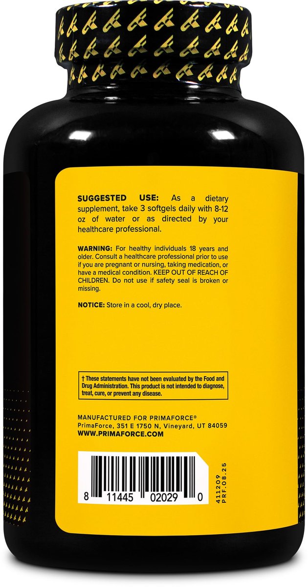 Primaforce CLA 2400 mg pro Portion (180 Weichkapseln) - Max CLA - für Männer und Frauen, nicht stimulierend, GMO-frei & glutenfrei