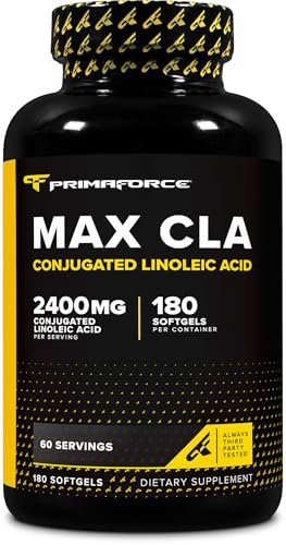 Primaforce CLA 2400 mg pro Portion (180 Weichkapseln) - Max CLA - für Männer und Frauen, nicht stimulierend, GMO-frei & glutenfrei