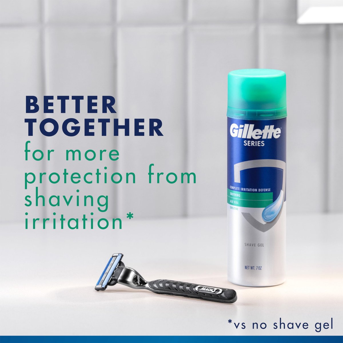 Gillette Series Soothing Rasiergel für Männer – Schutz vor 5 Anzeichen von Rasur-Reizungen, mit Aloe Vera, für empfindliche Haut, 75 ml
