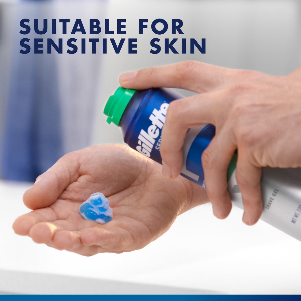 Gillette Series Soothing Rasiergel für Männer – Schutz vor 5 Anzeichen von Rasur-Reizungen, mit Aloe Vera, für empfindliche Haut, 75 ml