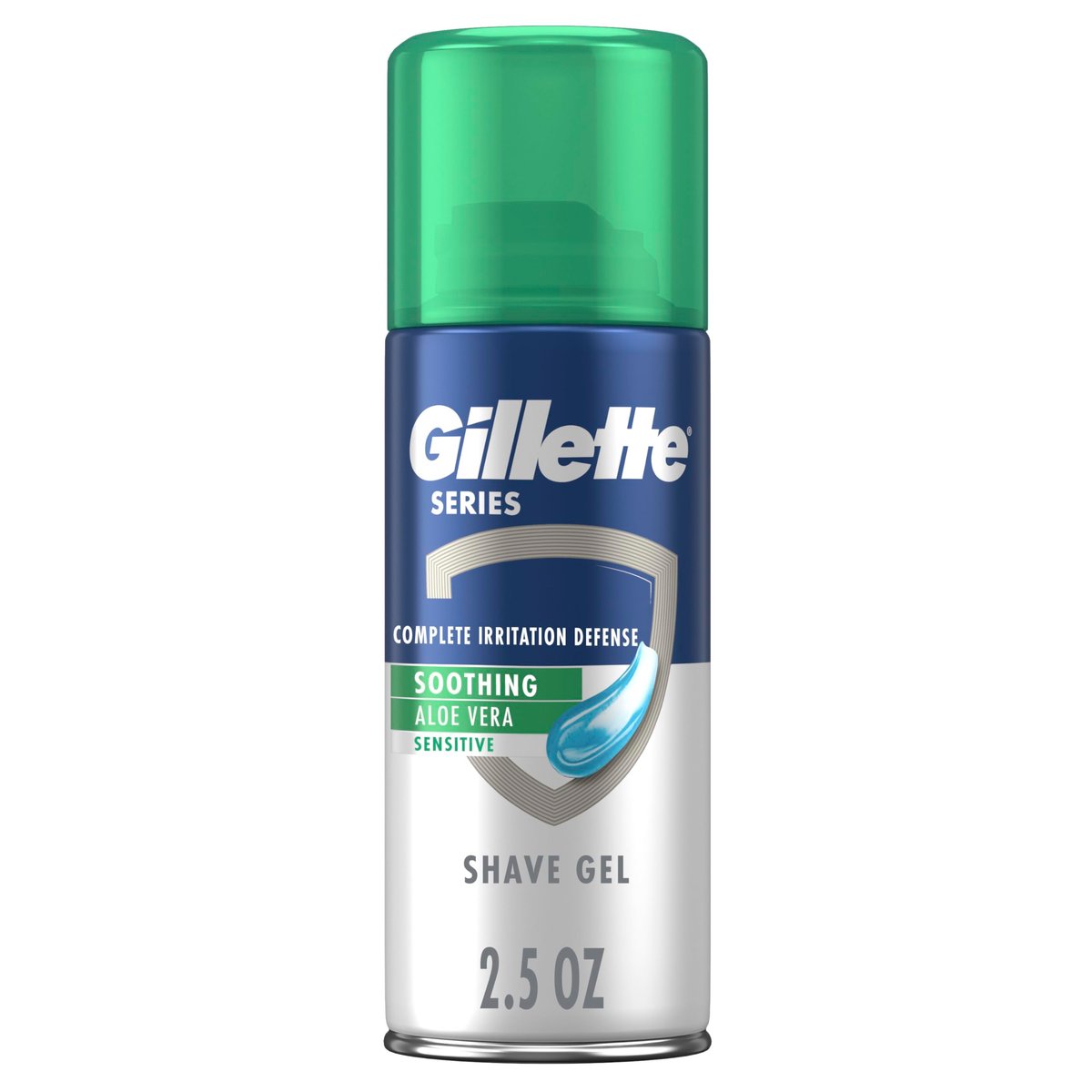 Gillette Series Soothing Rasiergel für Männer – Schutz vor 5 Anzeichen von Rasur-Reizungen, mit Aloe Vera, für empfindliche Haut, 75 ml
