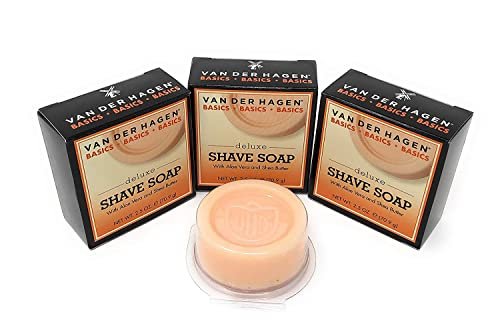 Van der Hagen Deluxe Rasierseife – 2,5 oz – 3er-Pack