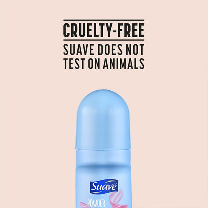 Suave Roll-On Deodorant für Frauen, Powder Fresh Duft, 3er-Pack – Antitranspirant Deodorant mit 24h Schweiß- und Geruchsschutz, 2,7 Oz pro Stück
