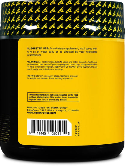 PrimaForce L-Citrullin-Malat-Pulver, ungesüßt, Pre-Workout-Supplement, 200 g – Steigert Energie, Fördert Erholung, Verbessert Kraftleistung – Vegan, Nicht-GVO