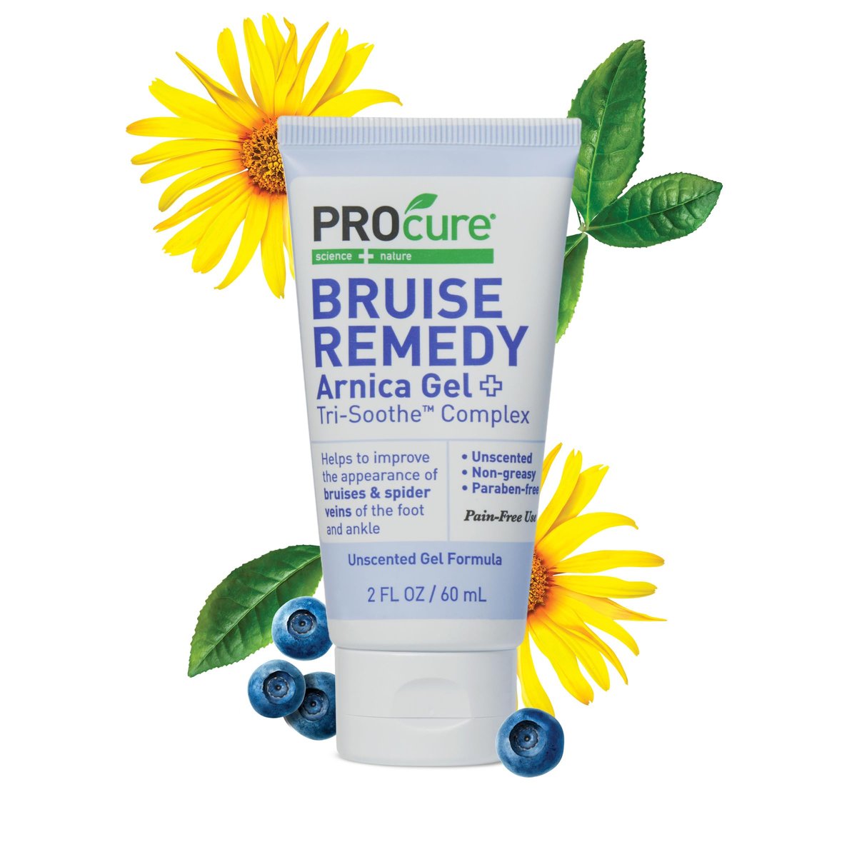 PROcure Prell-Gel gegen Blutergüsse – Arnika Montana & MSM zur Reduzierung von Blutergüssen, Besenreisern & Hautverfärbungen an Füßen & Knöcheln