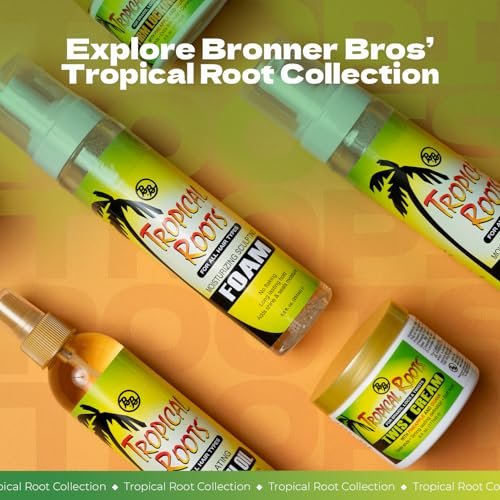 Bronner Bros Tropical Roots Firm Locking Gel - Loc & Twist Gel für Braids, Twists & Locs mit Ananas- und Guavenextrakten, Vitamin B5 & B12 - Starker Halt, kein Abblättern, Feuchtigkeit & Glanz - 177 ml