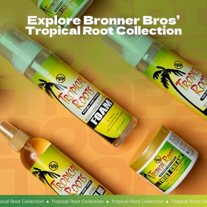 Bronner Bros Tropical Roots Firm Locking Gel - Loc & Twist Gel für Braids, Twists & Locs mit Ananas- und Guavenextrakten, Vitamin B5 & B12 - Starker Halt, kein Abblättern, Feuchtigkeit & Glanz - 177 ml