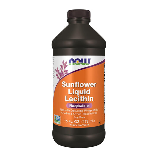 NOW Foods Sonnenblumen-Lecithin mit natürlichem Phosphatidylcholin und anderen Phosphatiden, flüssig, 473 ml