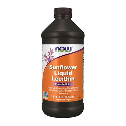 NOW Foods Sonnenblumen-Lecithin mit natürlichem Phosphatidylcholin und anderen Phosphatiden, flüssig, 473 ml