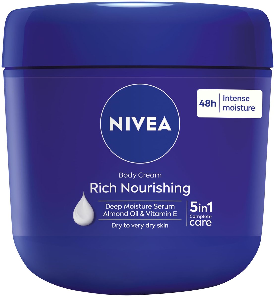 NIVEA Reichhaltige Pflege Body Creme mit Mandelöl für trockene Haut 400 ml