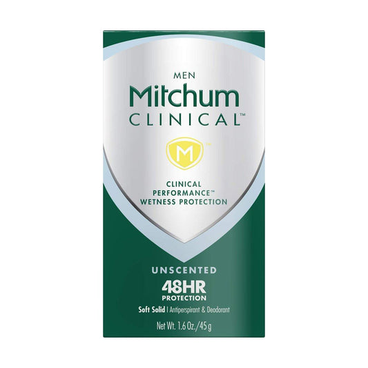 Mitchum Men Clinical Soft Solid Antitranspirant Deodorant, Duftfrei, 45 g