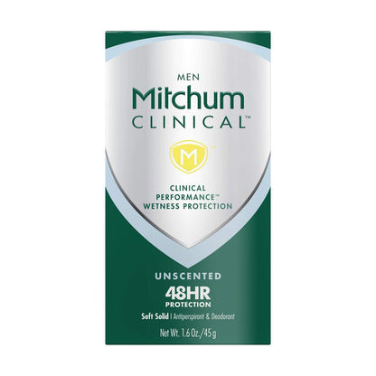 Mitchum Men Clinical Soft Solid Antitranspirant Deodorant, Duftfrei, 45 g