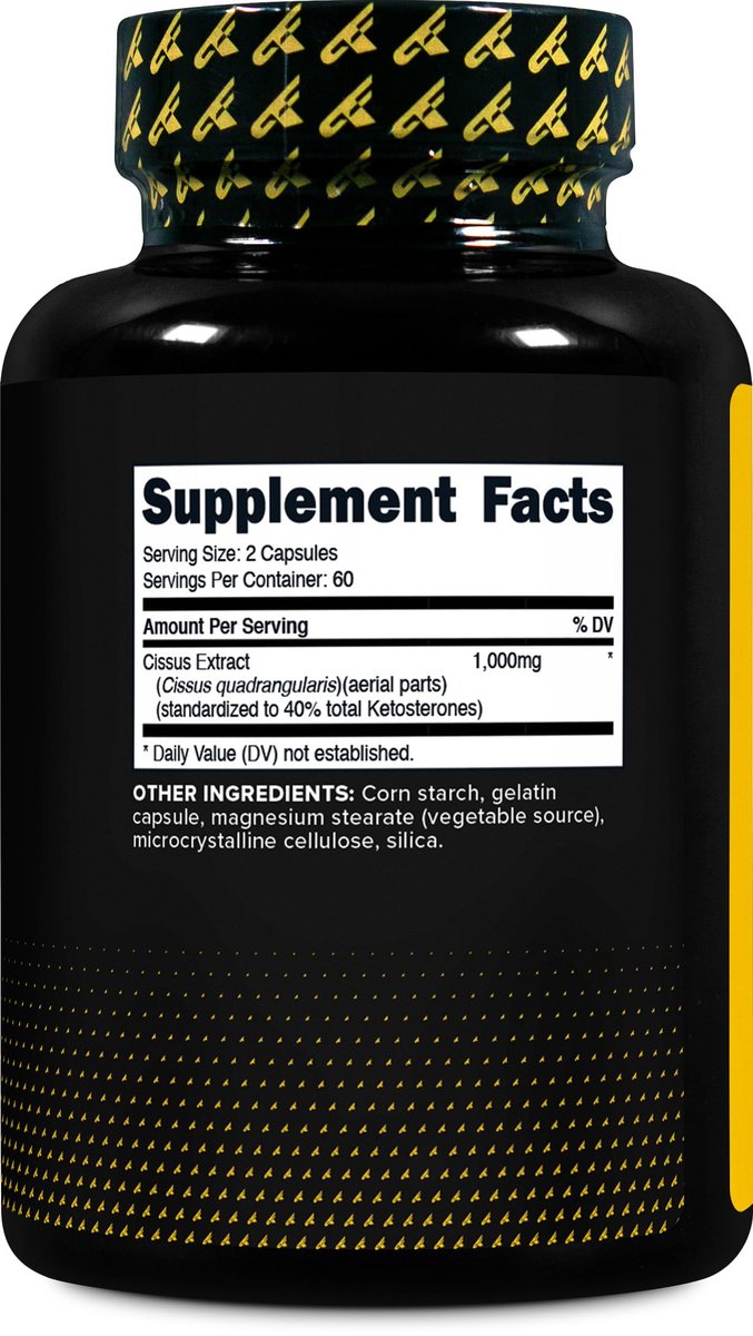 Primaforce Cissus Quadrangularis Extrakt, 120 Kapseln, 1000 mg pro Portion - Glutenfrei, Nicht-GVO