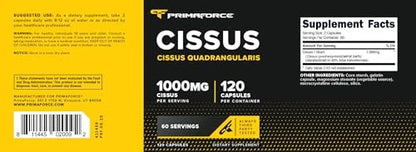 Primaforce Cissus Quadrangularis Extrakt, 120 Kapseln, 1000 mg pro Portion - Glutenfrei, Nicht-GVO