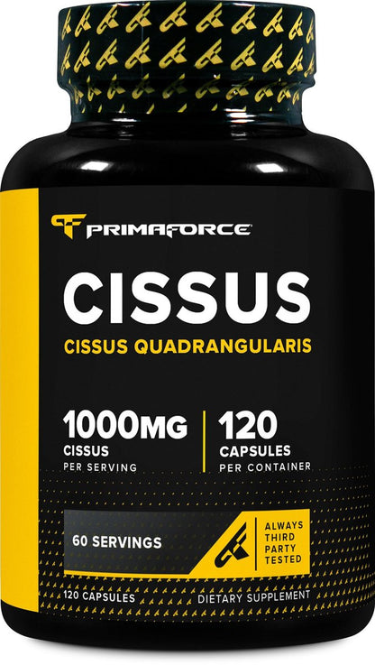 Primaforce Cissus Quadrangularis Extrakt, 120 Kapseln, 1000 mg pro Portion - Glutenfrei, Nicht-GVO