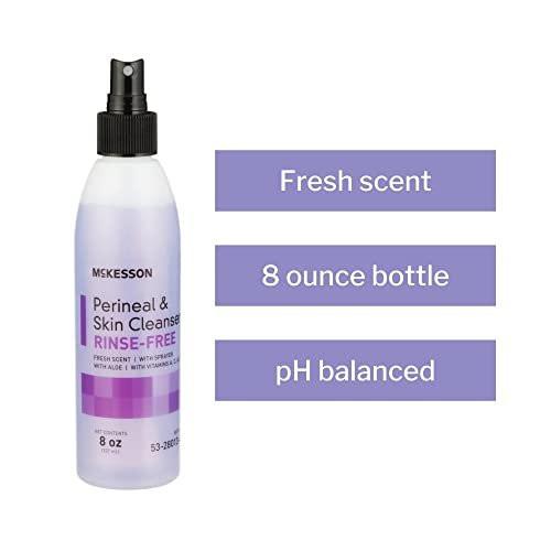 McKesson Perineal Hautreiniger mit Aloe, 240 ml, 1er Pack – Spülfreie Körperwäsche für Inkontinenz- oder Stomaversorgung, frischer Duft