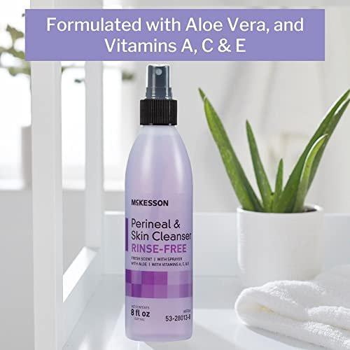 McKesson Perineal Hautreiniger mit Aloe, 240 ml, 1er Pack – Spülfreie Körperwäsche für Inkontinenz- oder Stomaversorgung, frischer Duft